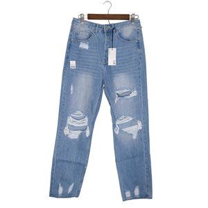 Refuge Denim 90s Light Wash Distressed Jeans